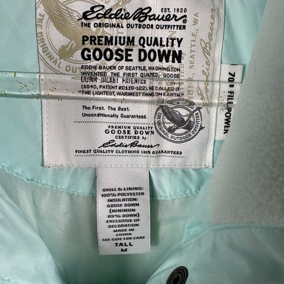 Eddie Bauer Premium Quality Goose Down 700 Fill Power Size M Tall - Picture 3 of 3